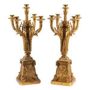 A Pair of Empire Style Gilt Bronze 2f7a93