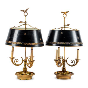 A Pair of Empire Style Brass Bouillotte 2f7a95