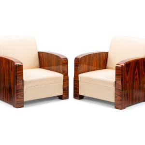 A Pair of Art Deco Style Rosewood