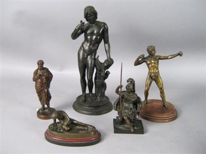 Five Continental bronze figures 4bf86