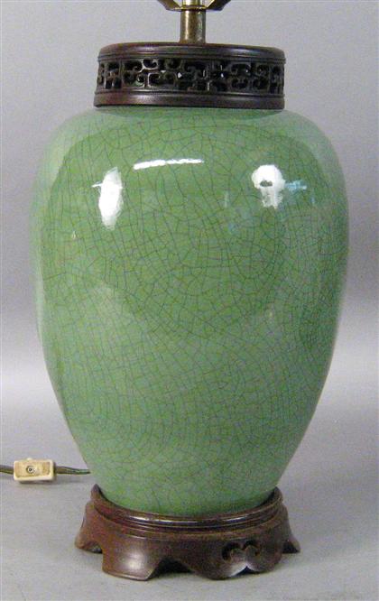 Chinese crackle glaze vase converted 4bf8d