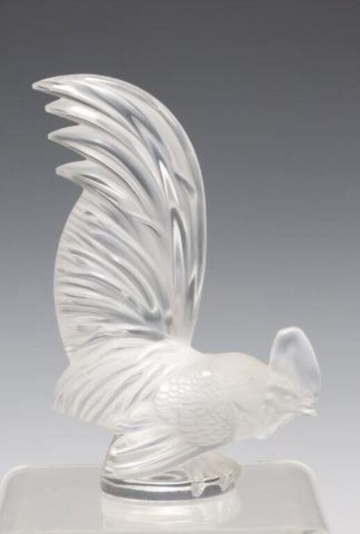 LALIQUE COQ NAIN ROOSTER CAR MASCOT