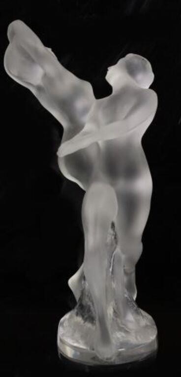 LALIQUE GLASS FIGURE GROUP DEUX