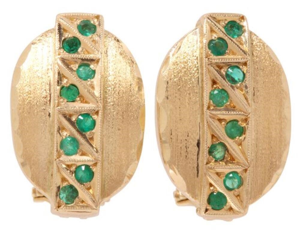 ESTATE 14KT YELLOW GOLD EMERALD 2f7c69