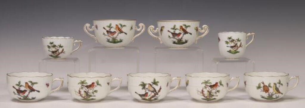 9) HEREND 'ROTHSCHILD BIRD' PORCELAIN