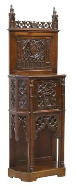 FRENCH GOTHIC REVIVAL CARVED OAK 2f7c92