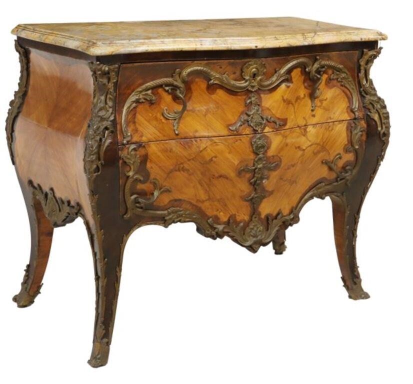 FRENCH LOUIS XV STYLE MARBLE-TOP