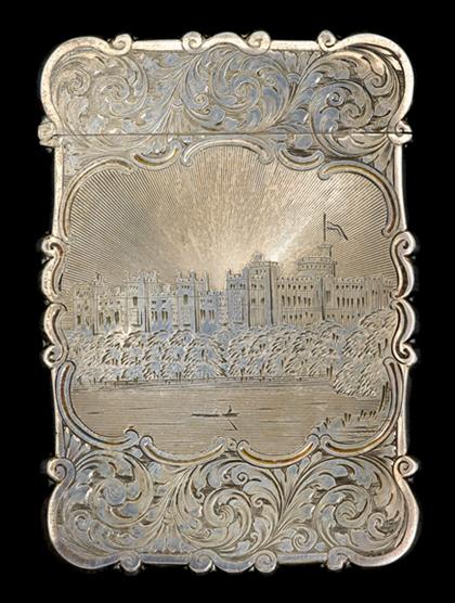 Victorian sterling silver card