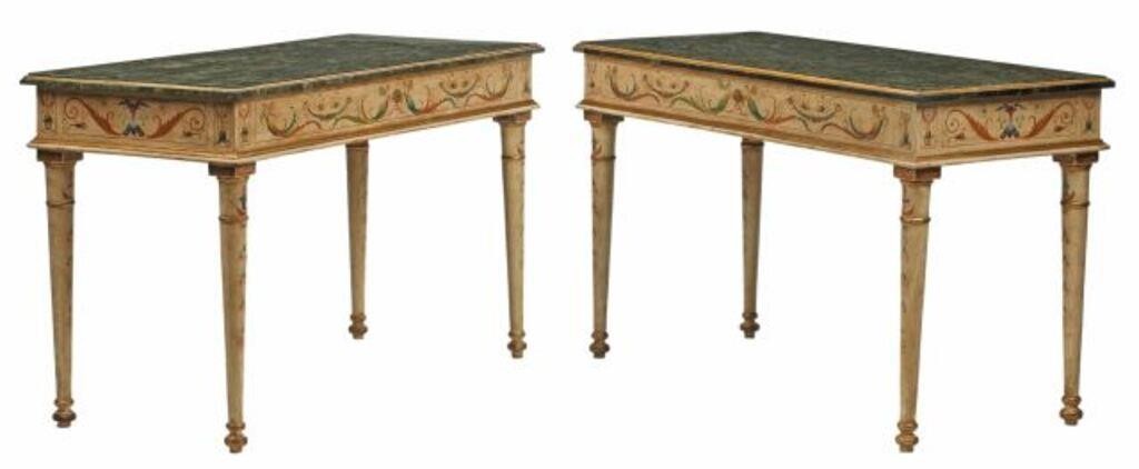  2 LOUIS XVI STYLE MARBLE TOP 2f7cab