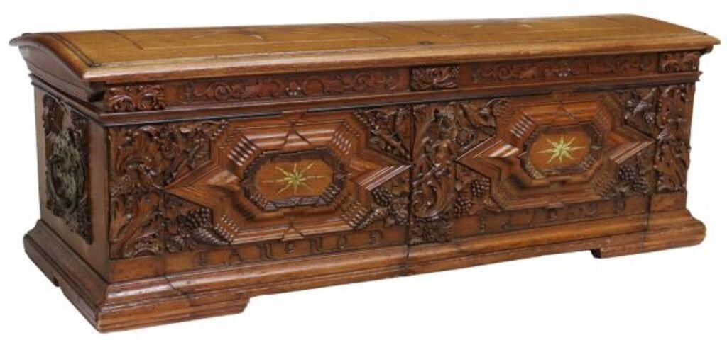 NORTHERN EUROPEAN CARVED OAK PARQUETRY 2f7ca4