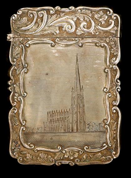 Victorian sterling silver card 4bfab