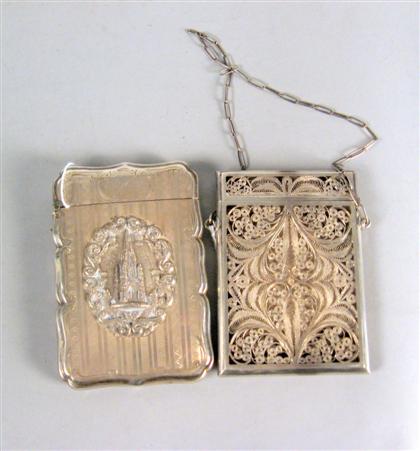 Victorian sterling silver card 4bfaf