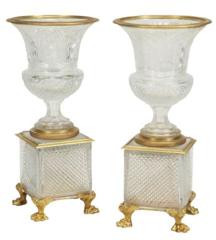  2 BACCARAT STYLE ORMOLU MOUNTED 2f7ce6