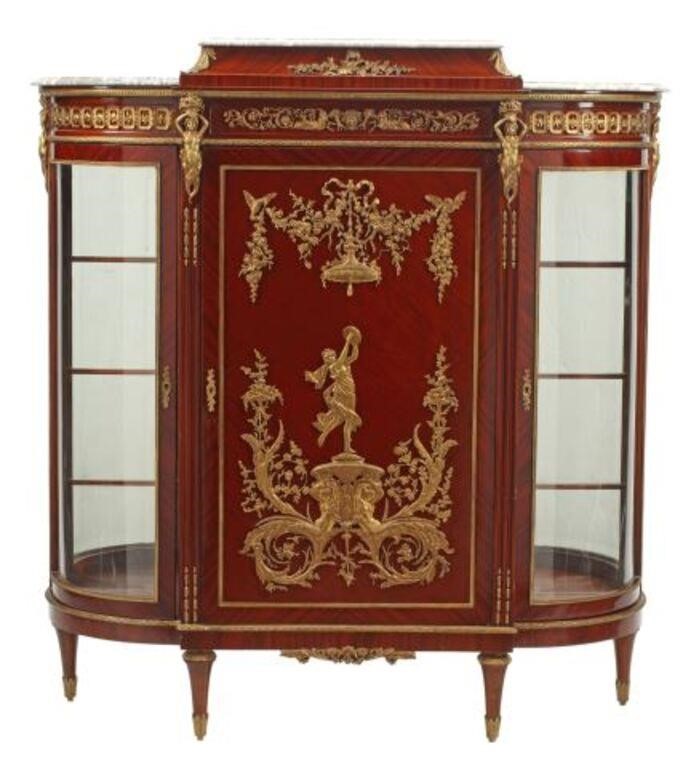 LOUIS XVI STYLE MARBLE-TOP ORMOLU-MOUNTED