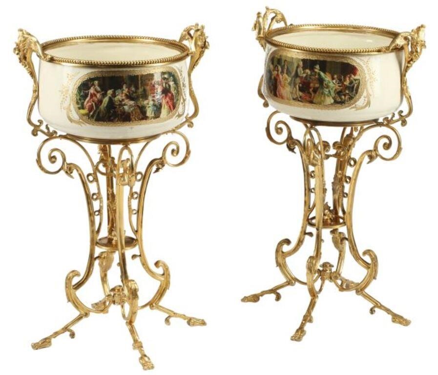  2 SEVRES STYLE ORMOLU MOUNTED 2f7d10