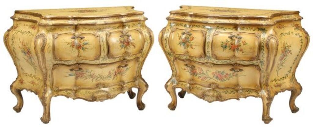 2 VENETIAN STYLE PAINT DECORATED 2f7d13