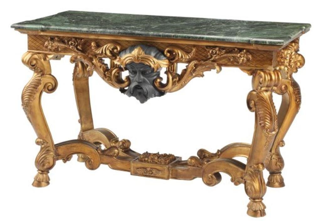 ORNATE REGENCE STYLE MARBLE-TOP