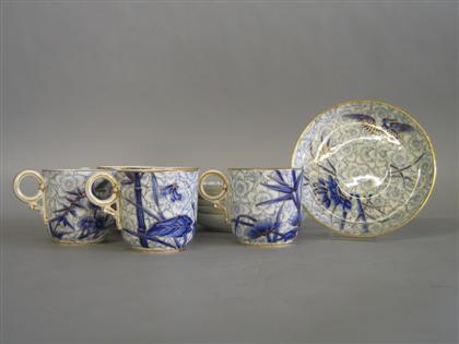 Set of six Worcester porcelain