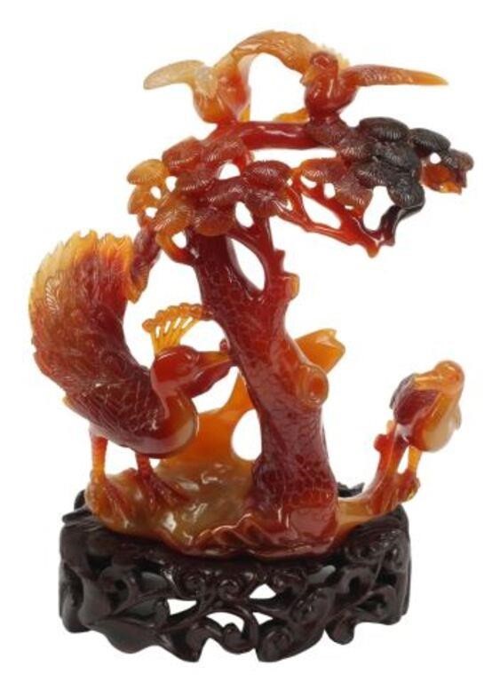 CHINESE CARVED HARDSTONE FIGURAL