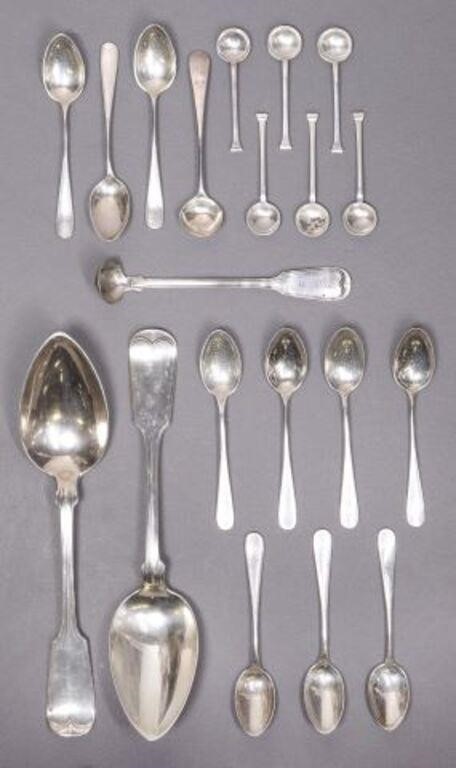 (20) STERLING & COIN SILVER FLATWARE,