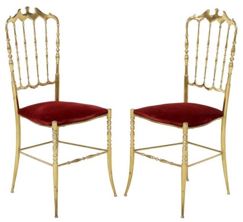 (2) ITALIAN CHIAVARI STYLE BRASS