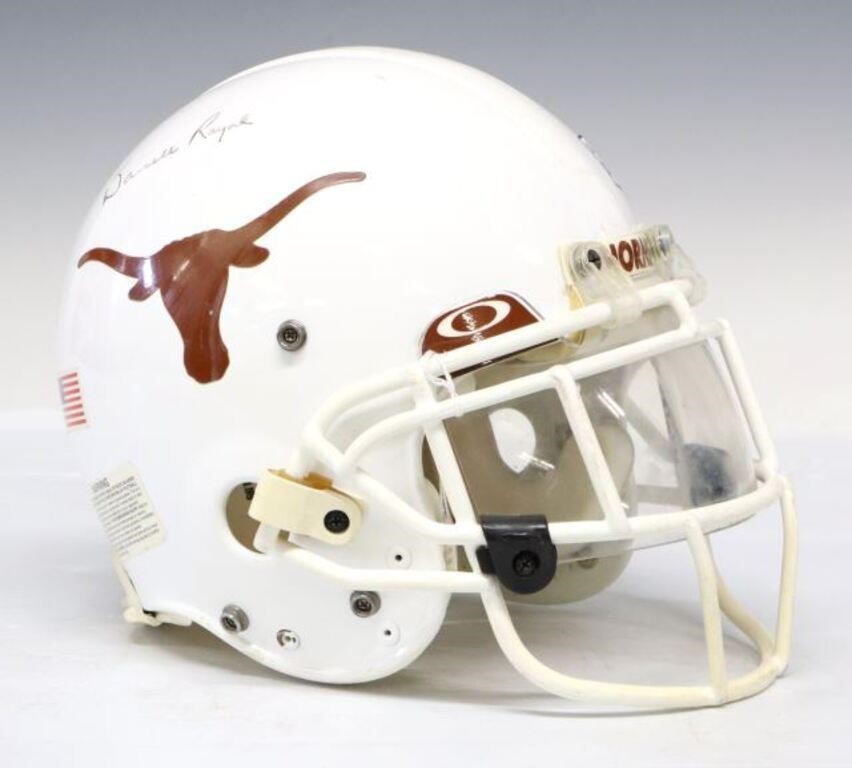 U OF TEXAS GAME USED FOOTBALL HELMET 2f7ed3