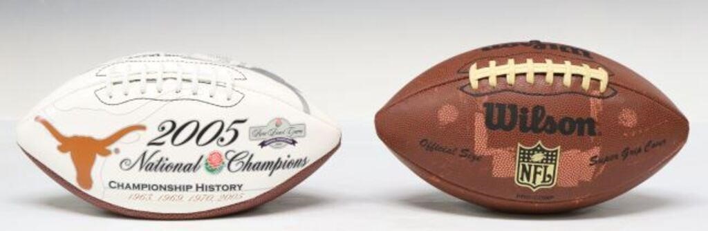  2 NFL DAVID THOMAS SIGNED FOOTBALL 2f7edd