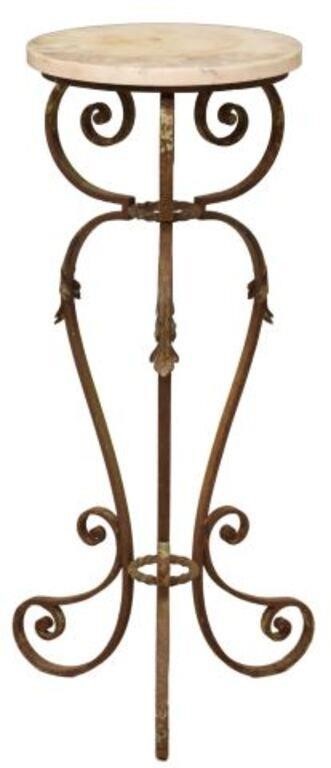 WROUGHT IRON MARBLE TOP ACCENT 2f7f21