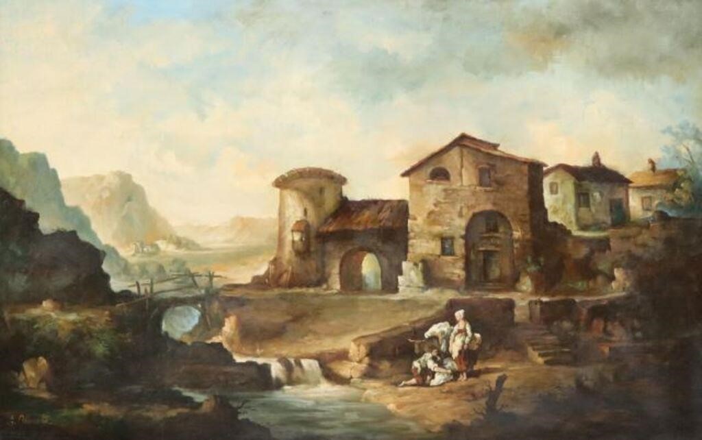 E. ALBONETTI (20TH C.) PAINTING