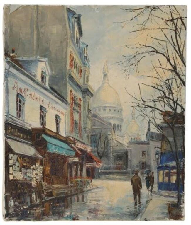 SIGNED PAINTING PARISIAN STREET