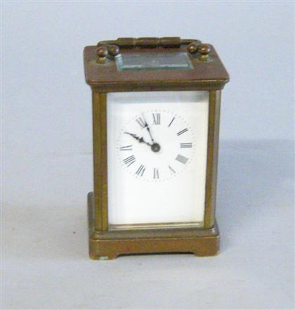 French brass carriage clock    Of rectangular