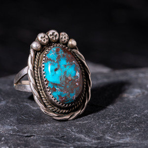 Navajo Silver and Bisbee Turquoise 2f8153