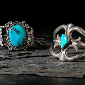 Navajo Silver and Turquoise Cuff 2f8158