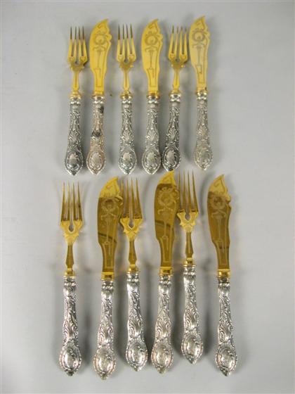 French silver gilt fruit service 4c030