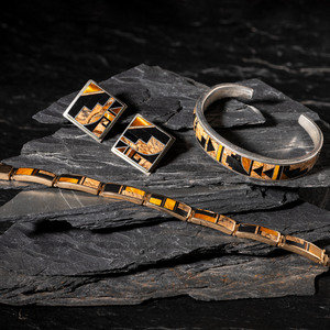 Navajo Mosaic Inlay Cuff Bracelet,