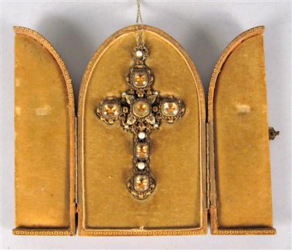 Victorial gilt metal cross    with