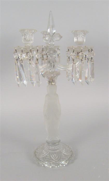 Figural molded glass candelabra 4c047