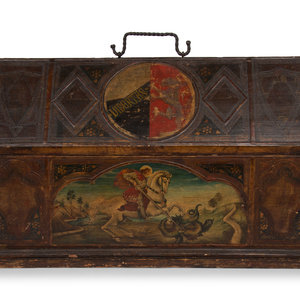 A Gothic Revival Painted Chest Late 2f82d7