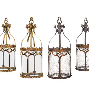 A Set of Four Gothic Style Brass 2f82ee