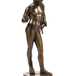 An Italian Bronze Figure of Narcissus