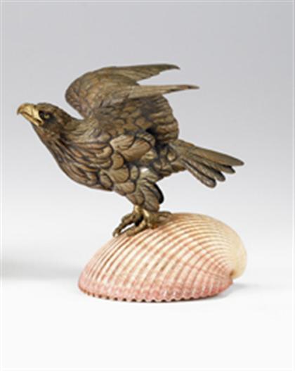 Japanese silvered bronze eagle 4c04e