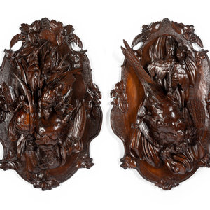 A Pair of Swiss Black Forest Carved 2f831b