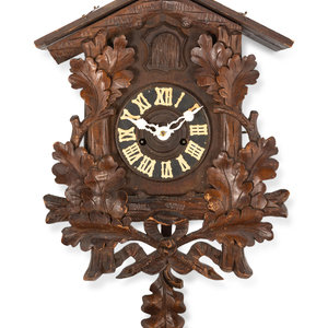 A Black Forest Carved Cuckoo Clock Late 2f8317