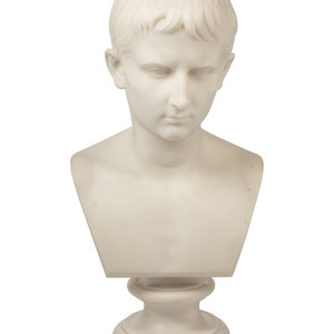 A Continental Carved Marble Bust 2f8321