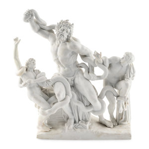 A Parianware Figural Group Depicting