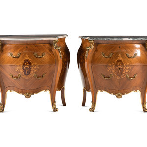 A Pair of Louis XV Style Marquetry 2f8365