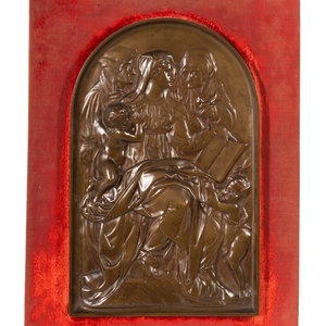 A French Bronze Plaque After Pierino 2f839e