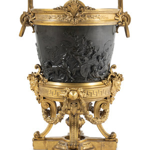 A Napoleon III Gilt and Patinated 2f839a