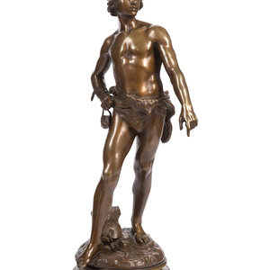 Louis Auguste Moreau (French, 1855-1919)
David
bronze,