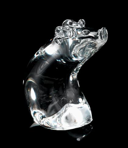 Steuben glass figure of a pig 